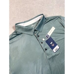 Boston Scott Golf Polo Shirt Mens 2XL Sage Tie Dye Modern‎ Fit Moisture Wicking